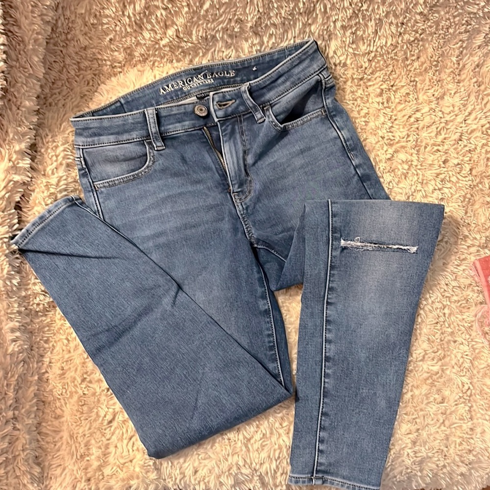 American eagle, high-rise jegging crop superstretch jegging Jean size 4